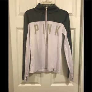 Pink White and Gray Pull-on Sweatshirt
